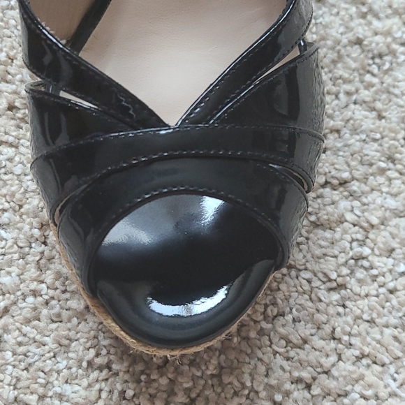 L.K. Bennett Maggie Peep toe Wedge Espadrilles - Picture 8 of 14